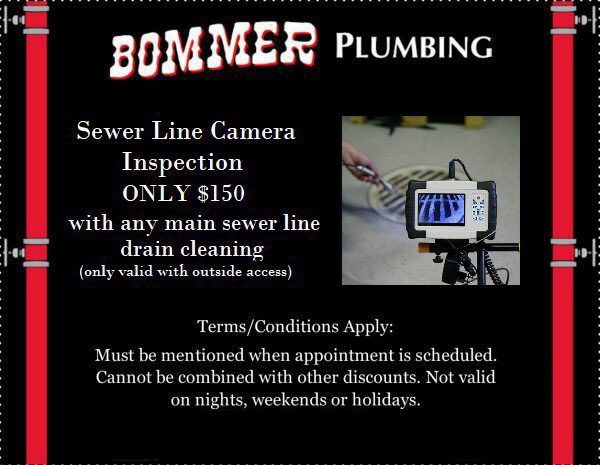 Sewer Line Inspection Camera Coupon